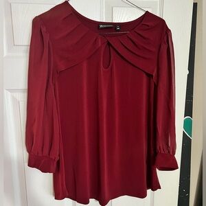 Burgundy 7th Ave blouse